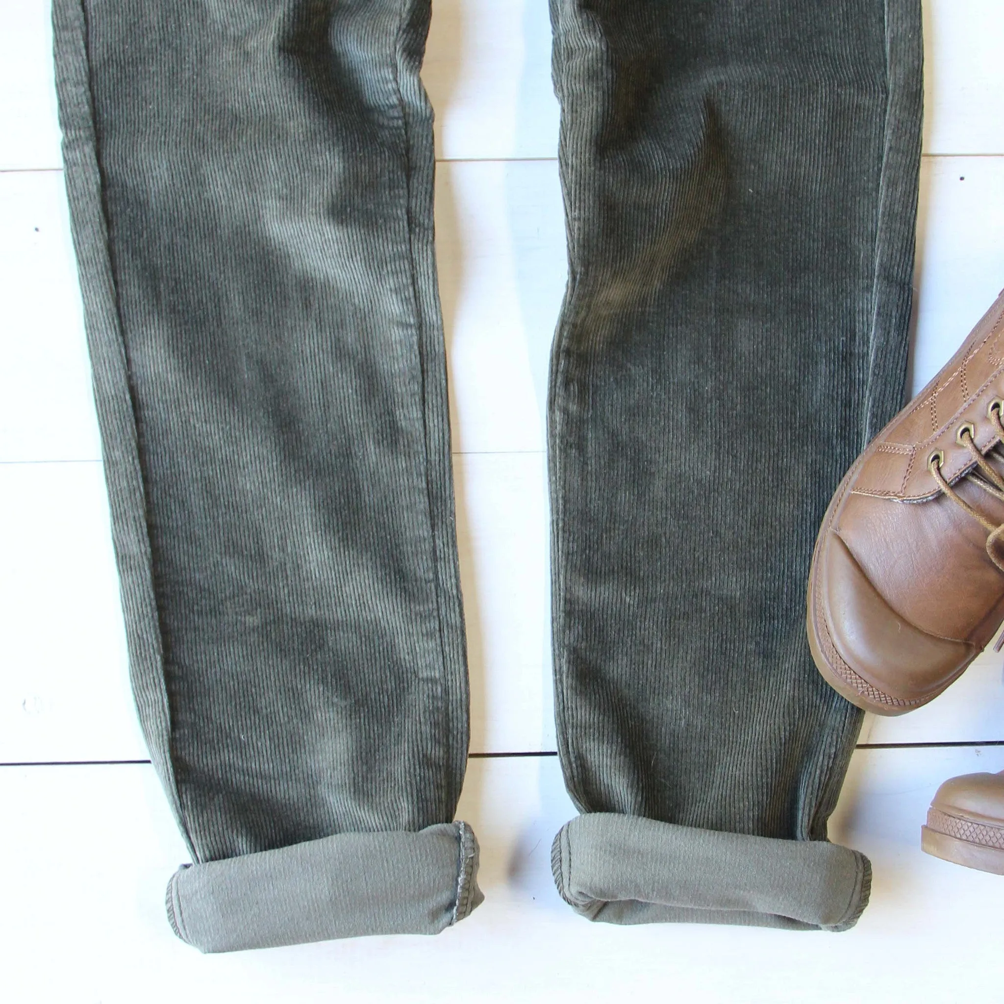 Cozy Corduroy Overalls in Sage