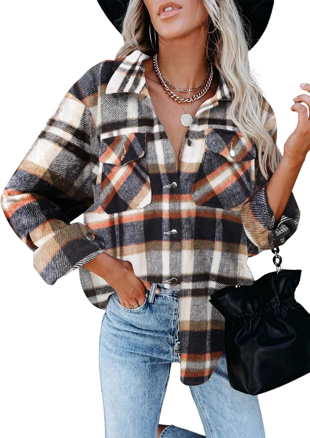 Dokotoo Womens Corduroy Button Down Shirts Boyfriend Long Sleeve Oversized Blouses Tops