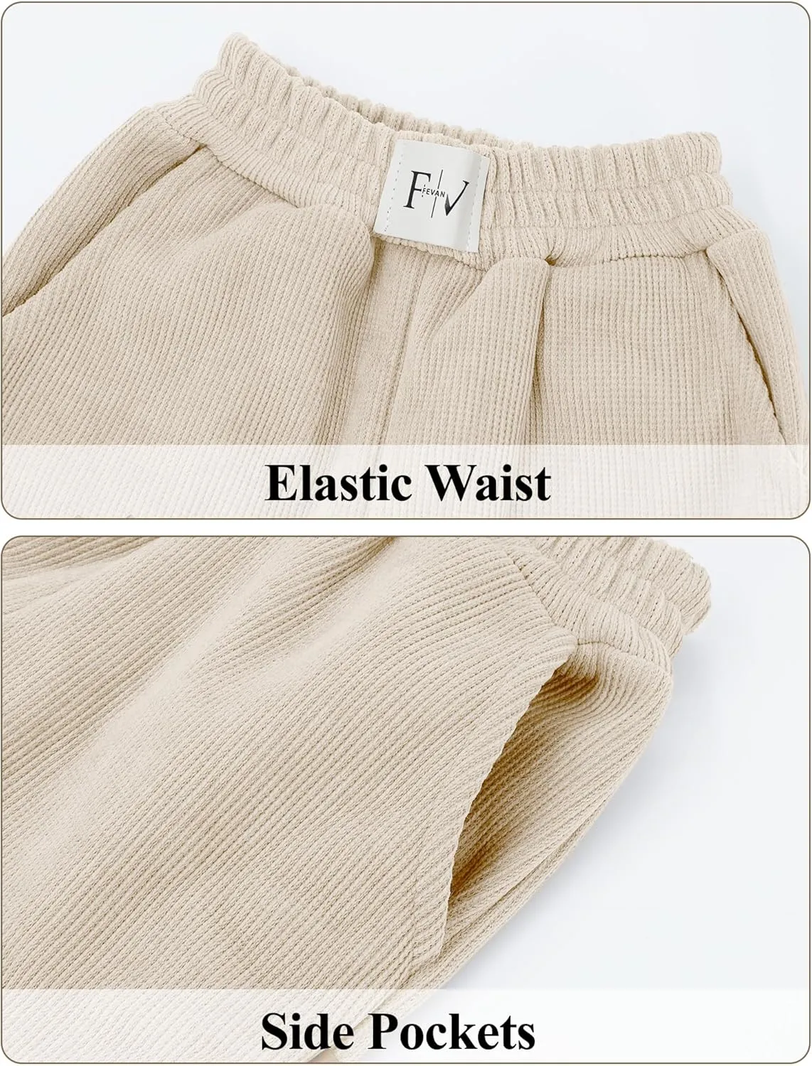 Happy Cherry Unisex Kid Baby Fleece Lined Jogger Pants Ribbed Regular Fit Pull On Thermal Sweatpants 1-12Y