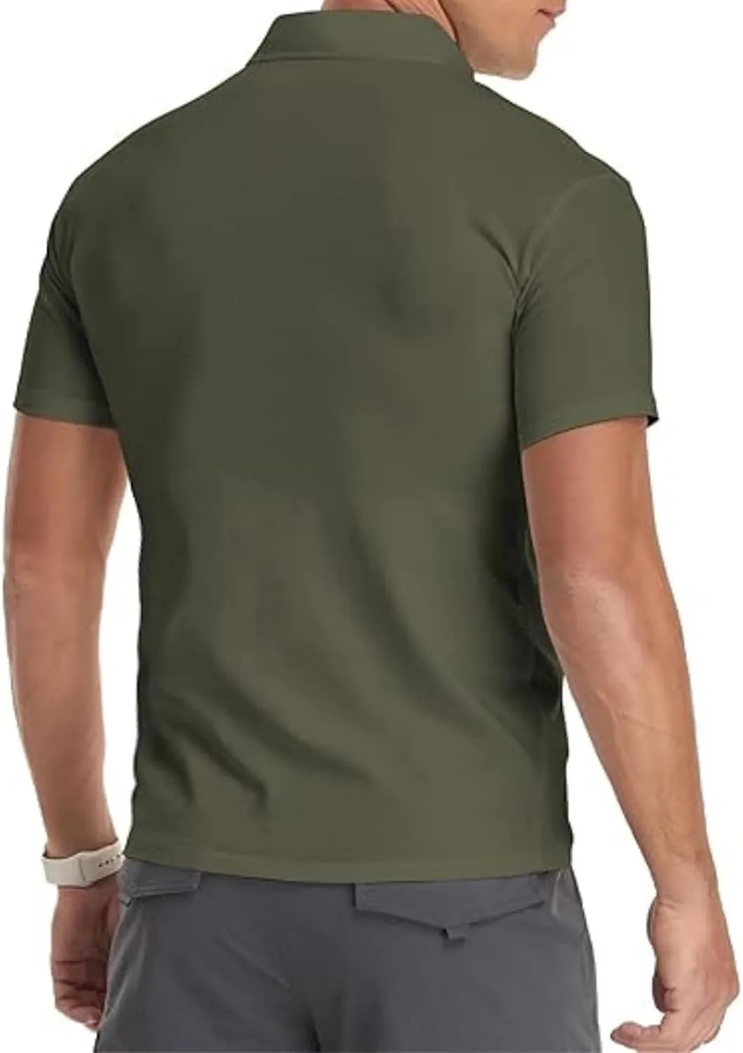 Mens Short Sleeve Polo Shirts Quarter-Zip Casual Slim Fit Mock Neck Athletic T-Shirt Zipper Henley Shirts for Men