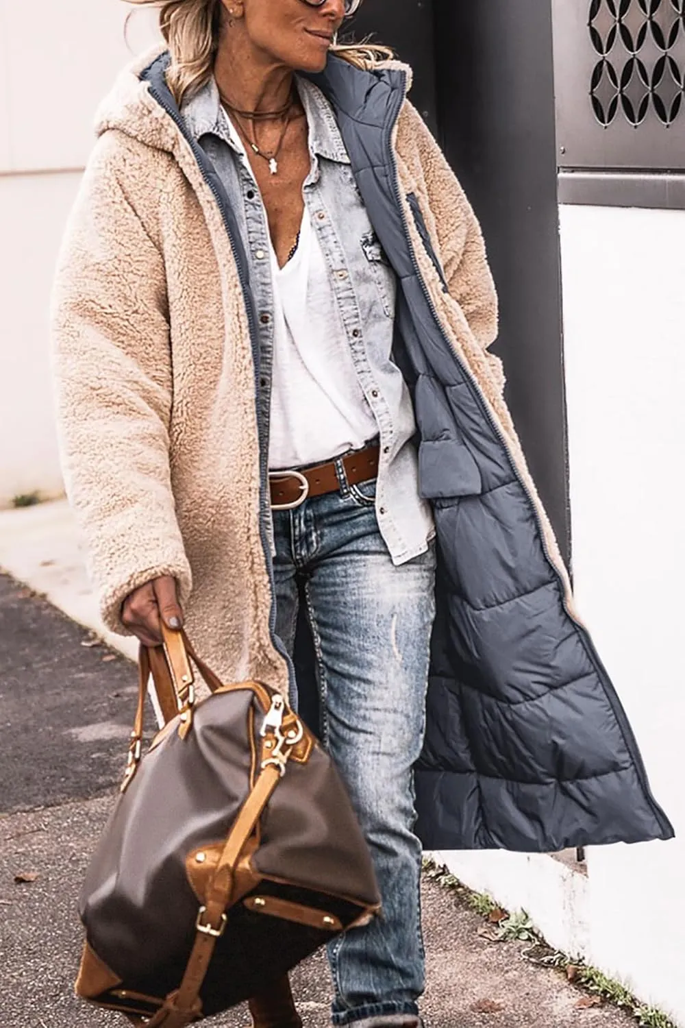PRETTYGARDEN Women's 2025 Winter Fashion Clothes Oversized Shearling Fleece Long Coats Jackets