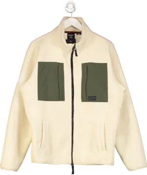 Superdry Cream Teddy Fleece Jacket UK L