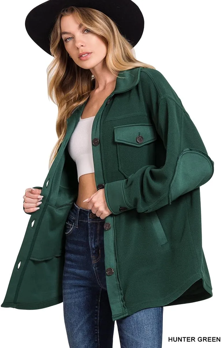 Zenana All About theFleece Button-Down Shacket