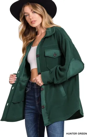 Zenana All About theFleece Button-Down Shacket